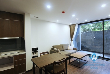 Nice apartment on the ground floor for rent in To Ngoc Van st, Tay Ho District 
